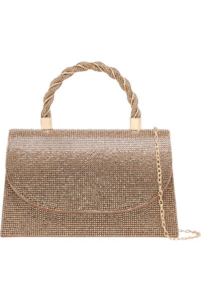 erorex Womens Studded Satchel Bag With Handle And Chain Strap