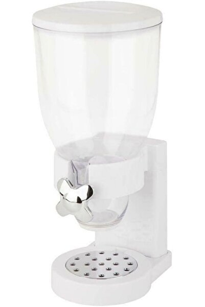 erorex White Cereal Dispenser Dry Food Countertop Kitchen Tools Storage Container, Dry Food Dispenser, Bd