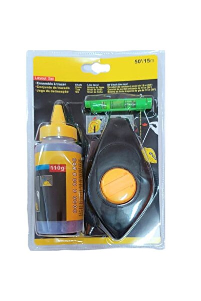 STARK Chalk Line Reel Set –Heavy Duty Chalk Line Tool with Red Chalk Powder