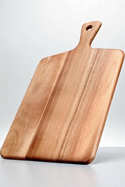 OK Wood لوح تقطيع وتقديم خشبي كبير الحجم ذو مقبض طبيعي 100% عالي الجودة - متي...