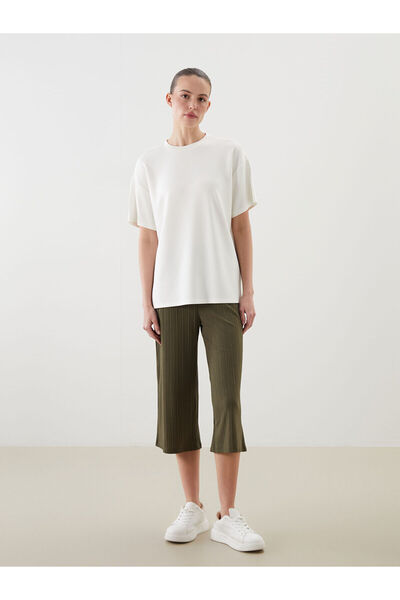 LC Waikiki Νέα σεζόν Γυναικεία Κάπρι με ελαστική μέση