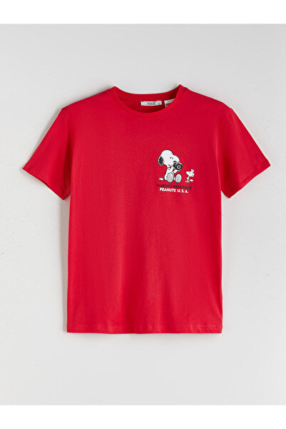 LC Waikiki Tricou pentru femei cu licență Snoopy LCW guler rotund