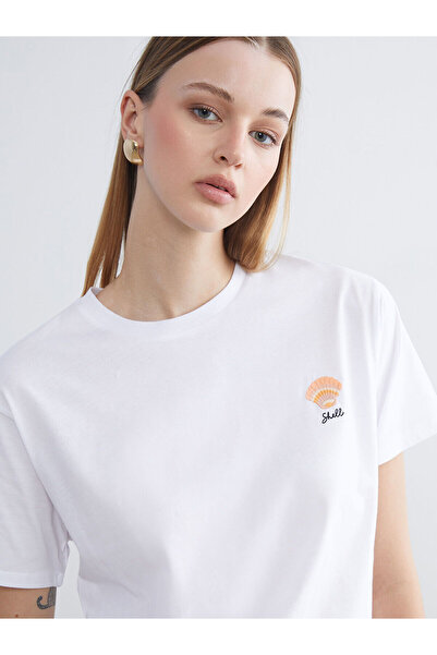 LC Waikiki Crew Neck Embroidered Women's T-Shirt