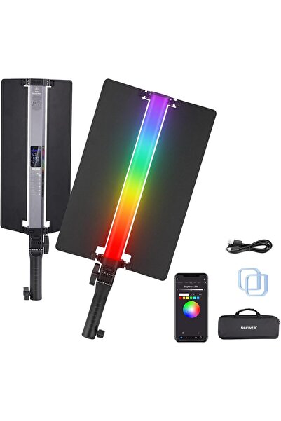 NEEWER عصا إضاءة أنبوبية LED RGB2 مع باب معدني