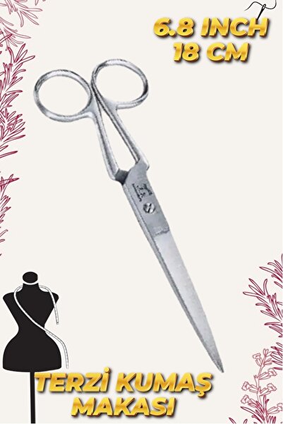 Suap Terzi Kumaş Elbise Makası 6.8 Inch 18cm Paslanmaz Çelik MRT501