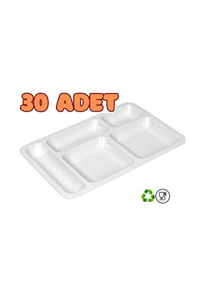 ztm ztm home 30'lu Beyaz Tabldot Polikarbon 5 gözlü