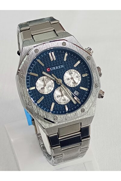 Curren Çelik kordonlu,fonksiyonları aktif, takvimli, kronometreli, su geçirme...