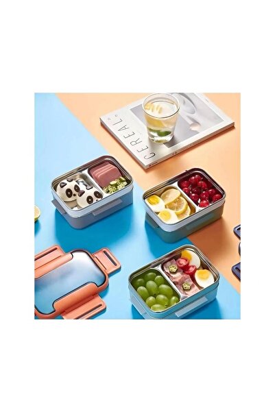 Vagonlife Κουτί μεσημεριανού γεύματος διπλής στρώσης από ανοξείδωτο ατσάλι πορτοκαλί Bl20182