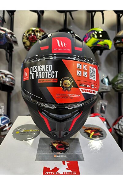 MT Stinger 2 Solid A1 Mat Siyah Kapalı Motosiklet Kaskı