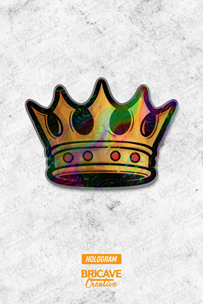 Bricave Altın Kraliyet Tacı Sticker Araba Motosiklet Kask Laptop Cam Etiket S...