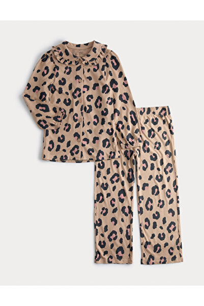 Marks & Spencer Saf Pamuklu Desenli Pijama Takımı