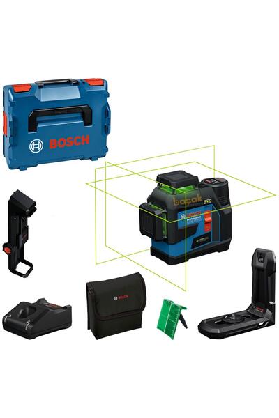 Bosch GLL 12V-100-33 CG Akülü 3x360° Yeşil Çizgi Lazeri L-Boxx 0601065401