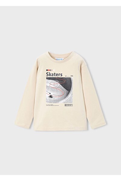 MAYORAL Erkek Çocuk 2 Li Uzun Kollu T-Shirt Set 4091 Krem