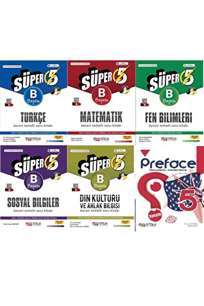 Nitelik Yayınları 5.SINIF SÜPER TÜM DERSLER B SERİSİ (ORTA-ZOR SEVİYE) 6 KİTA...
