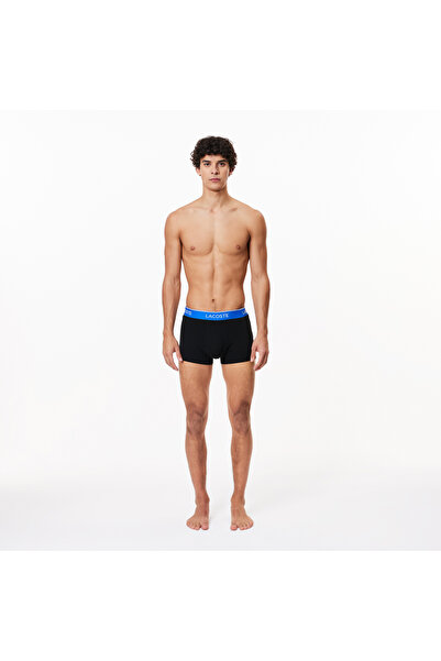 Lacoste مجموعة من 3 سراويل داخلية بحرية كاجوال بحزام خصر متباين - 5H3401-00-B68