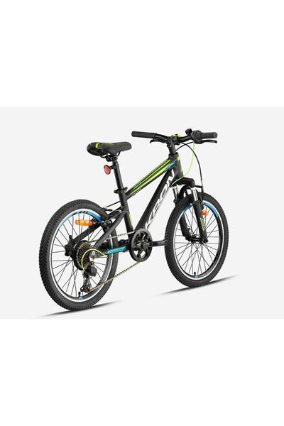 Kron XC 75 20 Jant V-fren 7 Vitesli Alüminyum Gövde Çocuk Dağ Bisikleti Siyah Sarı Yeşil