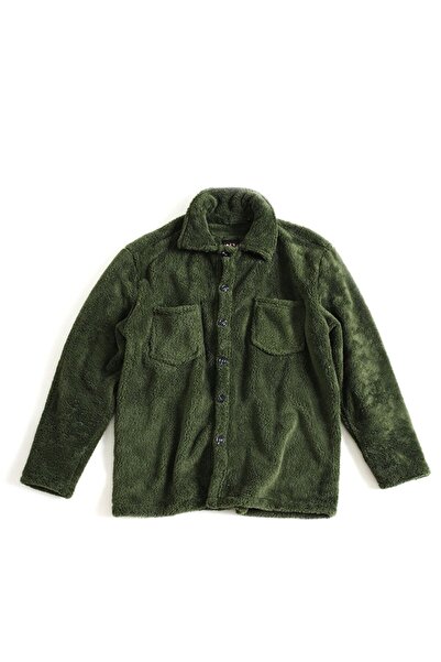 Fifty Color Women's Slimfit Plush, Fleece, Buttoned, Teddy Shirt Collar, Pocketed, Warm Soft Winter Coat