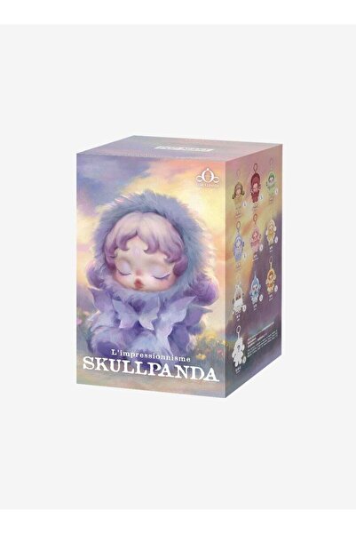 Pop Mart x Momiji دمية قطيفة من سلسلة SKULLPANDA ذات الستارة الفردية ذات الانطباعية الأصلية بنسبة 100%