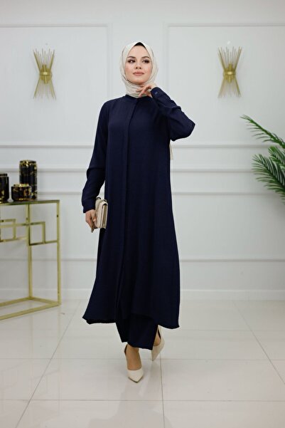 Valens Butik Button Closure Double Tunic Trouser Set Nihan
