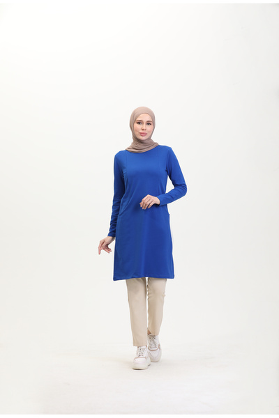 aymiramoda تونيك رياضي طويل مع جيوب