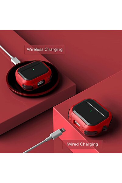 Generic New Case Compatible for Full-Body Rugged Military Grade Protective Cover for Airpods Pro