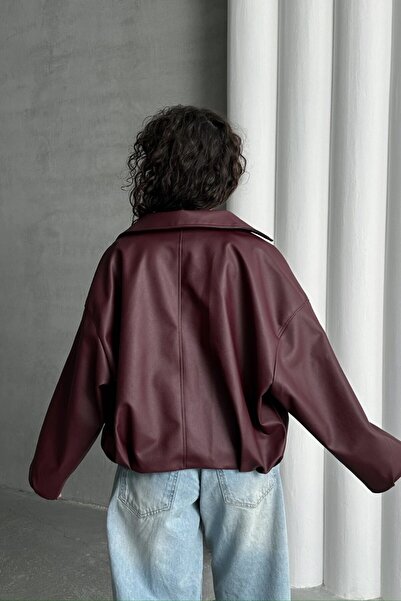 Helen Goods Нов сезон бомбър дамско кожено яке с голям размер