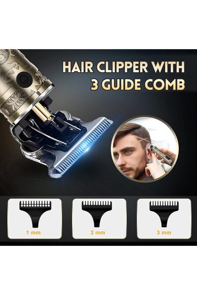 Generic New Hair Trimmer for Men, Electric Beard trimmer, Zero Gapped Cordless Trimmer, Rechargeable T-Blade