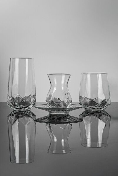 sudeka 31 Parça 6 Kişilik Diamond Bardak-Meşrubat-Su Takımı