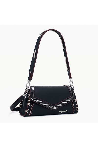Desigual Women's handbag and shoulder bag, Desigual, Manhattan Pespuntes series, Black