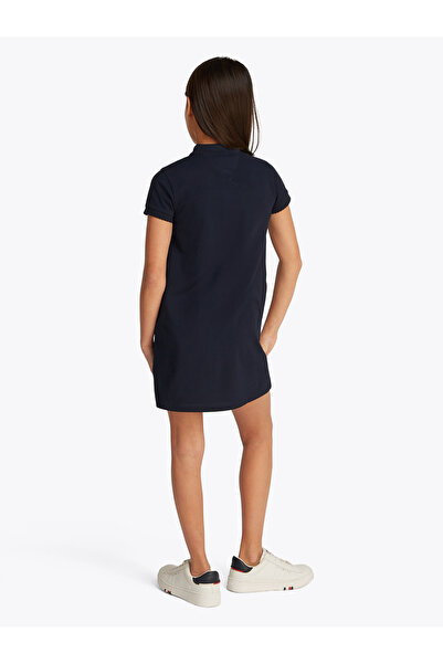 Tommy Hilfiger Girls Dark Night Navy Im Essential Short Sleeve Polo Dress
