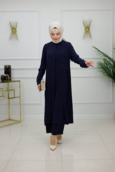 Valens Butik Button Closure Double Tunic Trouser Set Nihan