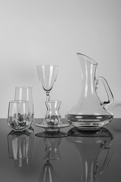 sudeka 31 Parça 6 Kişilik Diamond Bardak-Meşrubat-Su Takımı