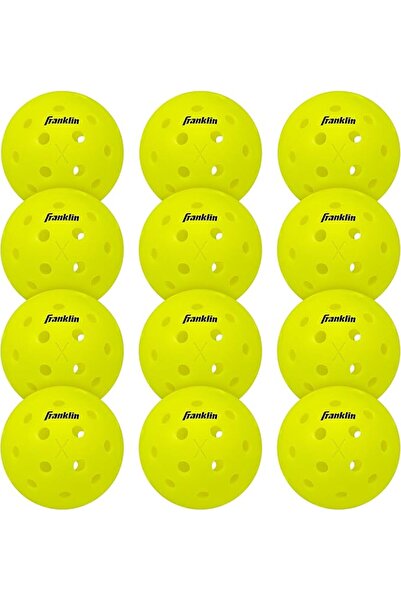 Franklin Sports مجموعة من 12 كرة بيكلبول X-40 الخارجية | كرة رسمية معتمدة من USAPA من بطولة الولايات المتحدة المفتوحة | متينة |