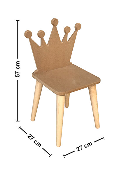 Genel Markalar Ahşap Ham Mdf 18 mm Aktivite Ve Etkinlik Çocuk Sandalyesi Çs04