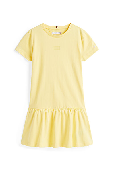 Tommy Hilfiger Girls Citronella Flag Tonal Short Sleeve T-Shirt Dress