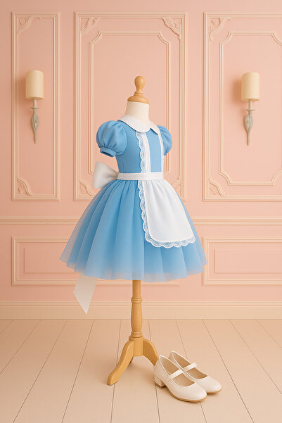 NA ADDESIGN Rochie Alice în Țara Minunilor, rochie albastră din tul umflat, rochie Alice în Țara Minunilor
