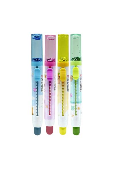 Mikro Capybara High Sürgülü Silgi Simli (ER-4578) 4 Adet