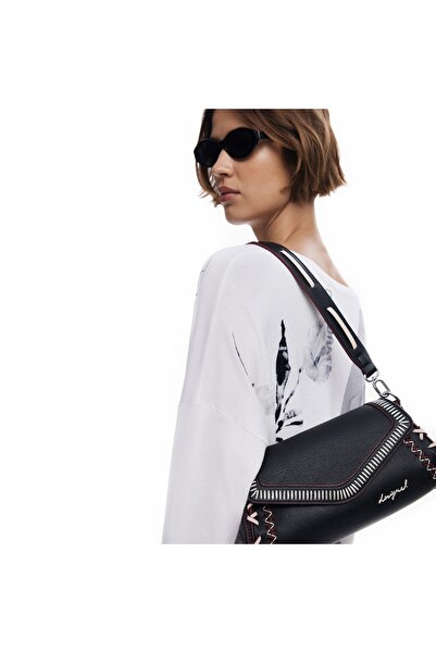 Desigual Women's handbag and shoulder bag, Desigual, Manhattan Pespuntes series, Black