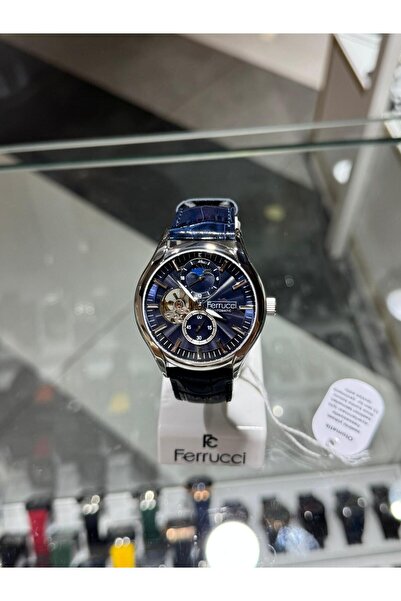 Ferrucci deri kordonlu otomati erkek kol saati