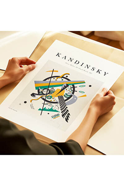 ARTHOUSECOLLECTIVE Poster Kandinsky - Artă modernă geometrică - Poster fără cadru în dimensiunile picturii