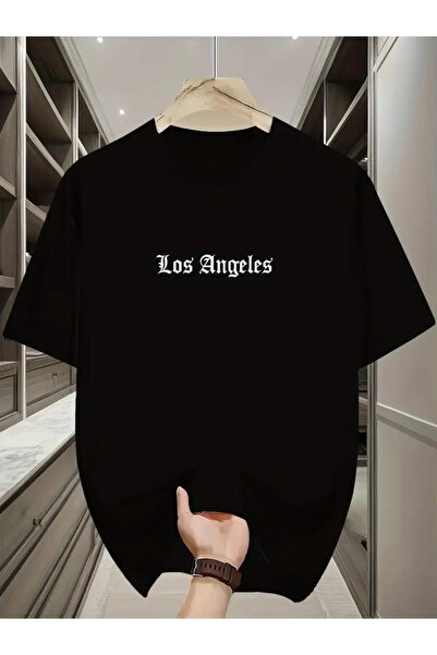 mercoledi تي شيرت برقبة دائرية مطبوع عليه لوس أنجلوس