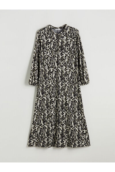 LC Waikiki New Season Crew Neck Patterned A-Line Dress
