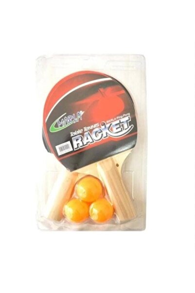 Marla Set of 2 Table Tennis Rackets - Lightweight and Durable with Ball Gift
