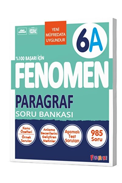 Fenomen Yayıncılık 2025-2026 6. Sınıf Paragraf Soru Bankası Yeni Nesil Sorula...