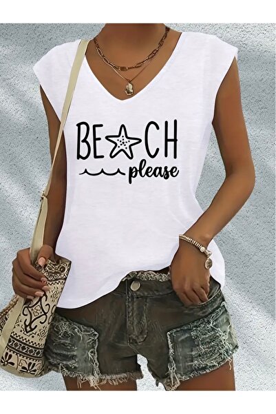 Deocept ΓΥΝΑΙΚΕΙΟ ΑΜΠΡΑΦΤΟΥΜΕΝΟ ΜΠΛΟΥΖΑ ΜΕ ΣΤΑΜΠΑ ΠΑΡΑΛΙΑΣ