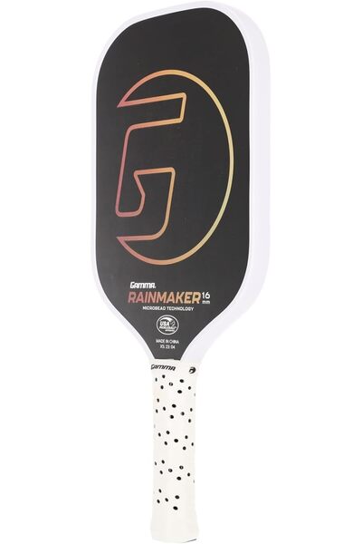 Gamma Rainmaker Pickleball Paddle Lightweight, Large Sweet Spot, Microbead Carbon Fiber Face | Black