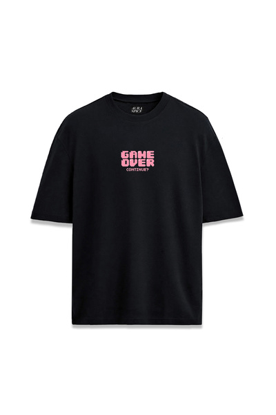 Darkia Game over Continue Written Design Printed Unisex T-Shirt