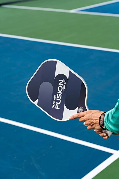 Gamma Fusion Power Pickleball Paddle| 8.25-Inch Wide Fiberglass Surface | for All Skill Level| Black