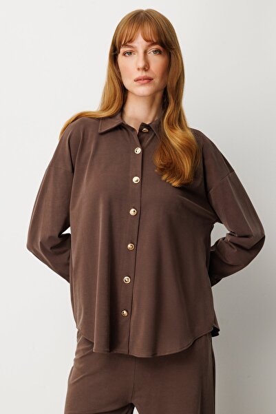 ON Düşük Omuzlu Uzun Gömlek