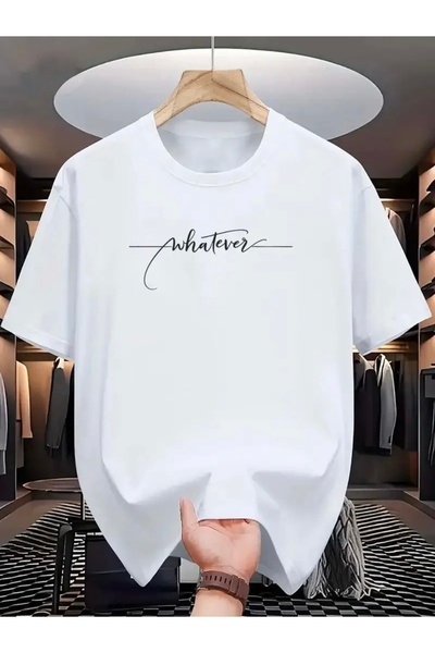 Deocept TRIOU SUPRA-MĂRIME CU Gâtul Crew Imprimat WHAT EVER